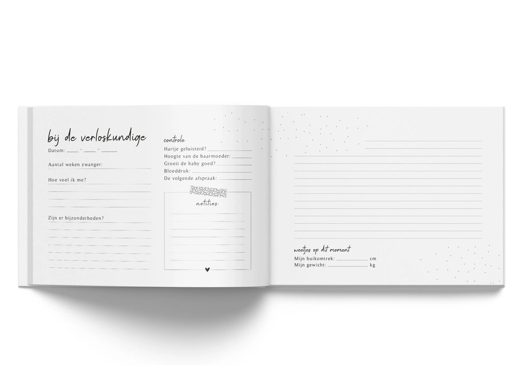 Mijn echofoto’s invulboekje