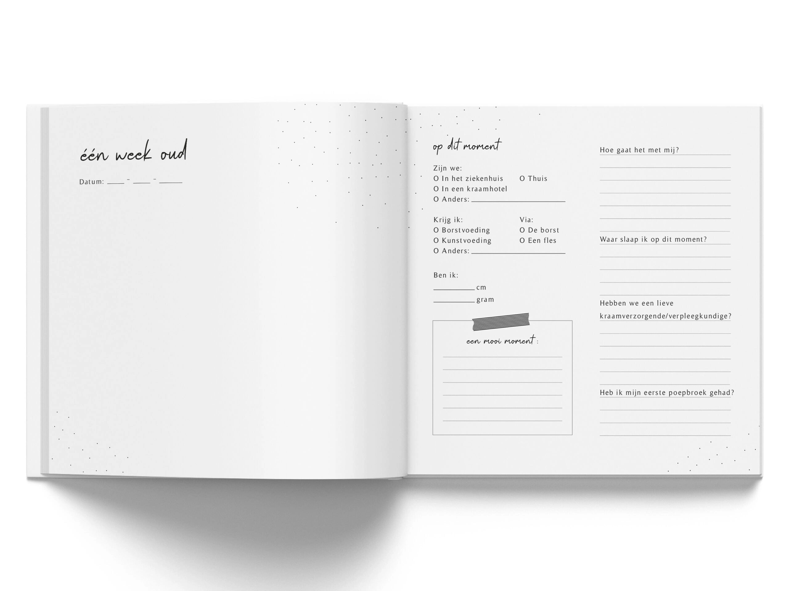 Mijn Eerste Jaar invulboek