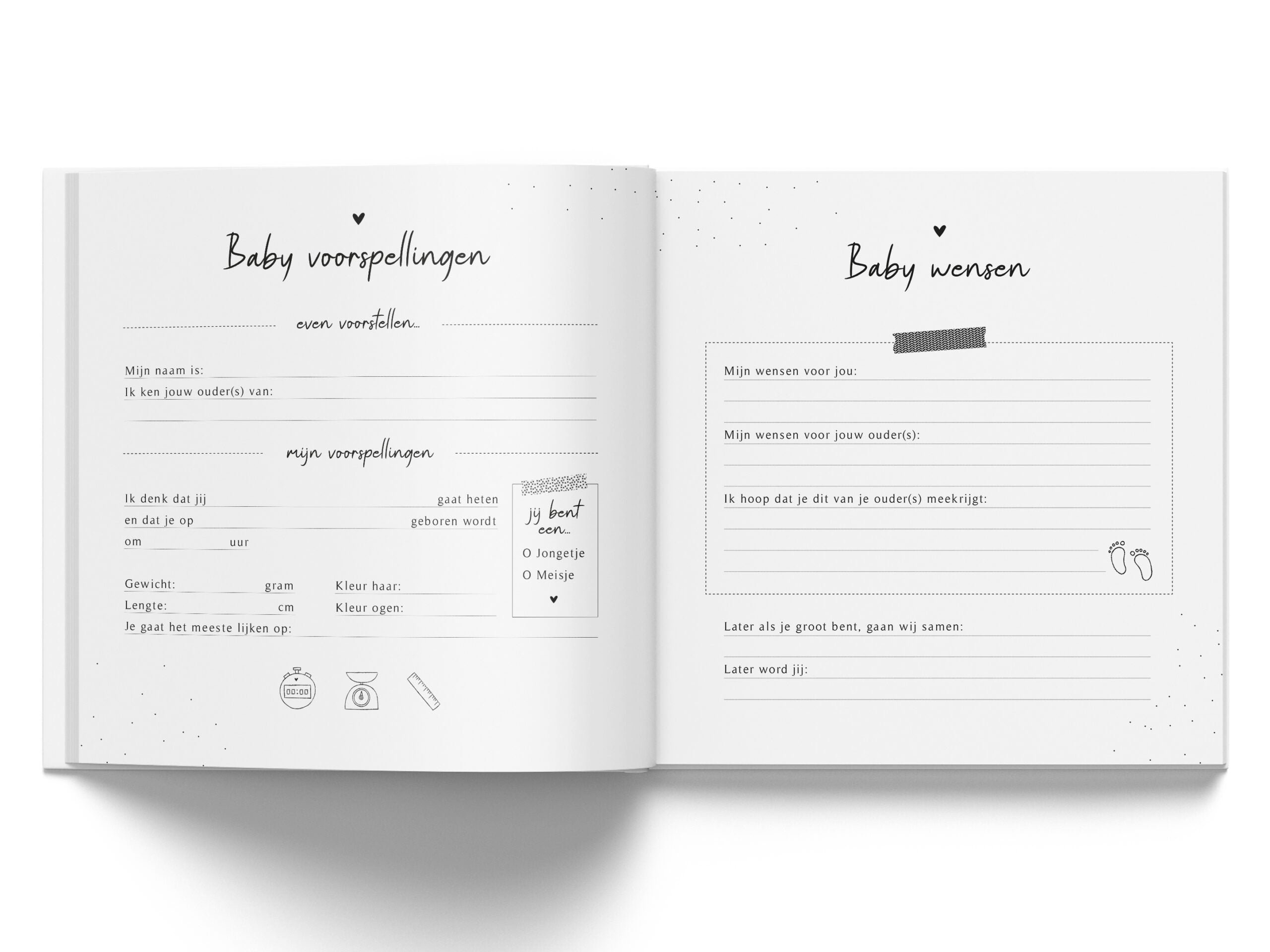 Mijn babyshower invulboek